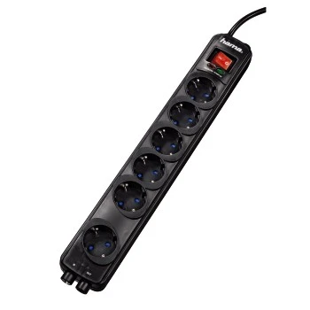 "Protection" Power Strip, 6-Way, black thumb