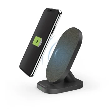 "QI-FC10S-Fabric" Wireless Charger, black thumb