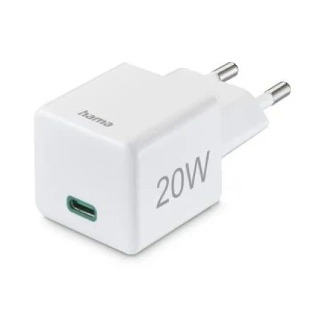 Quick Charger, USB-C, PD/Qualcommr, Mini-Charger, 20 W, white