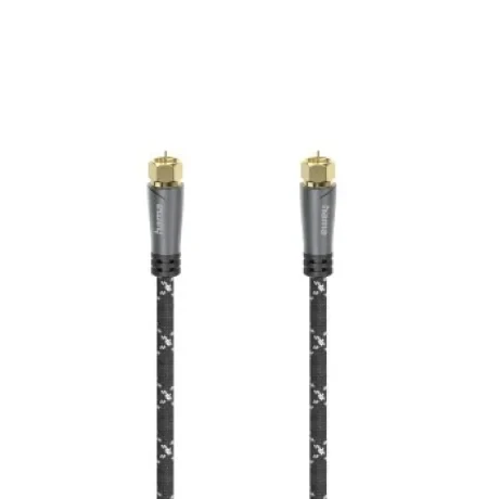 SAT Connection Cable, F-Plug - F-Plug, Metal, Gold-Plated, 1.5 m, 120 dB