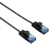 &quot;Slim-Flexible&quot; CAT-6 Network Cable, black, 0.75 m