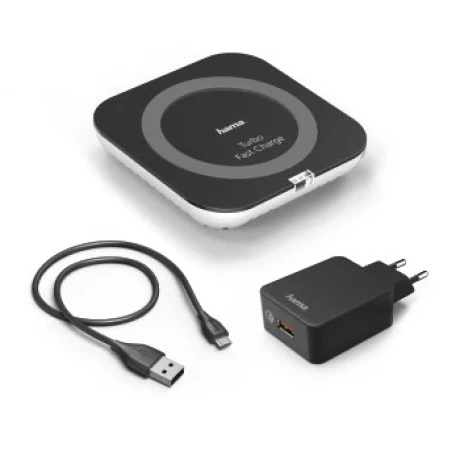 &quot;TFC 15&quot; Wireless Fast Charger + QC-3.0 Charger, black