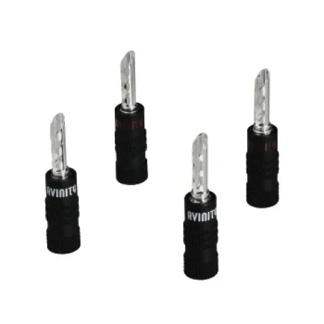 &quot;Tube&quot; Banana Plugs, silver-plated, set of 4, High Performance Series