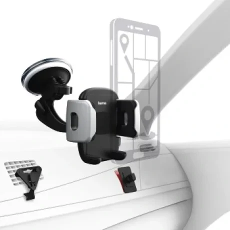 Universal smartphone mount set for devices with a width of 3-6.5 cm