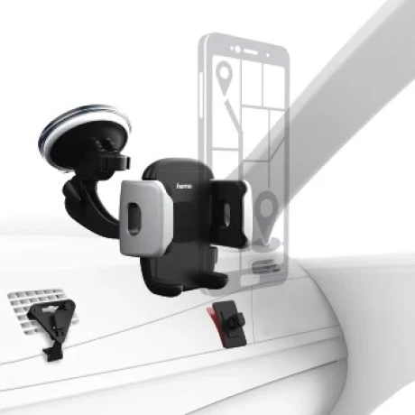 Universal smartphone mount set for devices with a width of 3-6.5 cm
