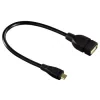 USB 2.0 OTG Adapter Cable, micro plug - A socket, black, 0.15 m