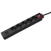 "USB 3.4A" Power Strip, 5-Way, black