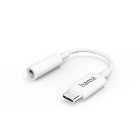 USB-C - 3.5 mm Jack Socket Aux Adapter, white