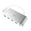 USB-C Hub, Multiport, 8 Ports, 3 x USB-A, 2 x USB-C, VGA, HDMItm, LAN