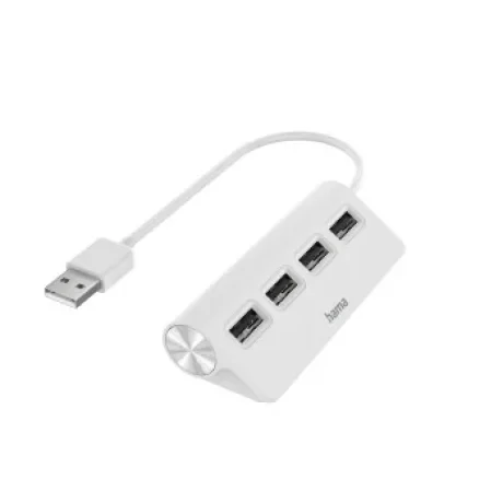 USB Hub, 4 Ports, USB 2.0, 480 Mbit/s, white