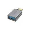 USB-OTG Adapter, USB-C Plug – USB Socket, USB 3.2 Gen 1, 5 Gbit/s, alu