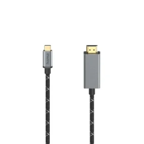 Video Cable, USB-C Plug - HDMItm Plug, Ultra-HD 4Kat60 Hz, alu, 1.50 m