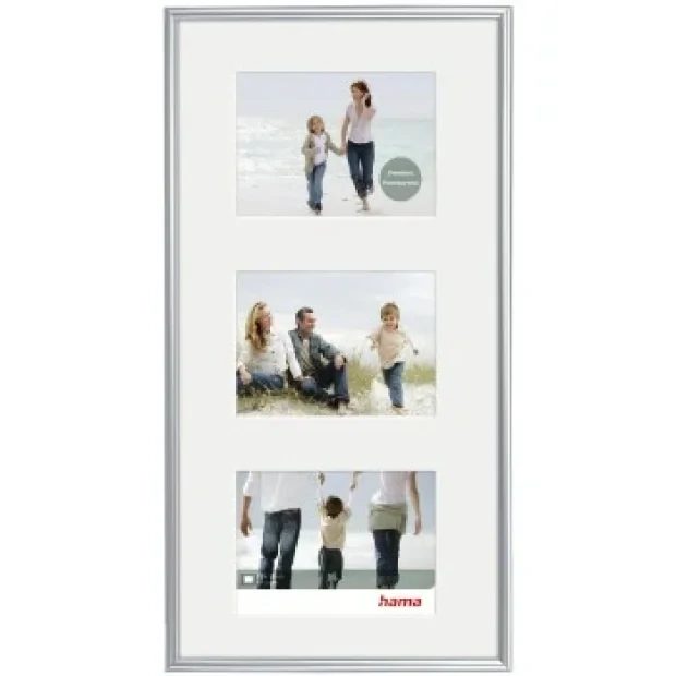 &quot;Madrid&quot; Plastic Frame Gallery, silver, 3 x 10 x 15 cm, 23 x 45 cm