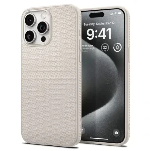 Husa Spigen Liquid Air, pentru iPhone 15 Pro Max - Natural Titanium