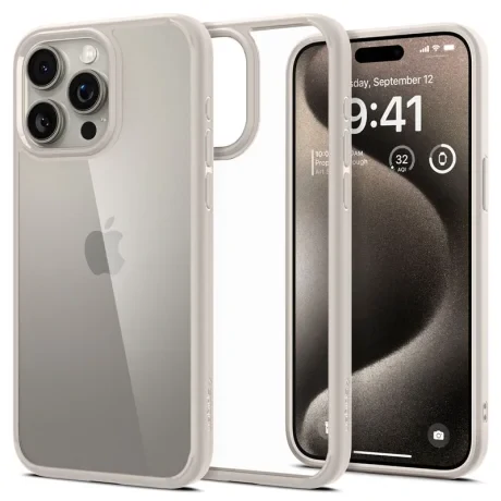 Husa Spigen Ultra Hybrid pentru iPhone 15 Pro, Transparent