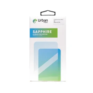 Folie Sticla Urban Gadgets Sapphire 2.5D Full pentru iPhone 15 Pro, Negru