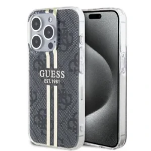 Husa Guess IML 4G Gold Stripe pentru iPhone 15 Pro Max