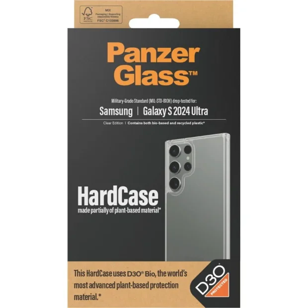  Husa Spate Hard PanzerGlass D3O pentru Samsung Galaxy S24 Ultra Transparent