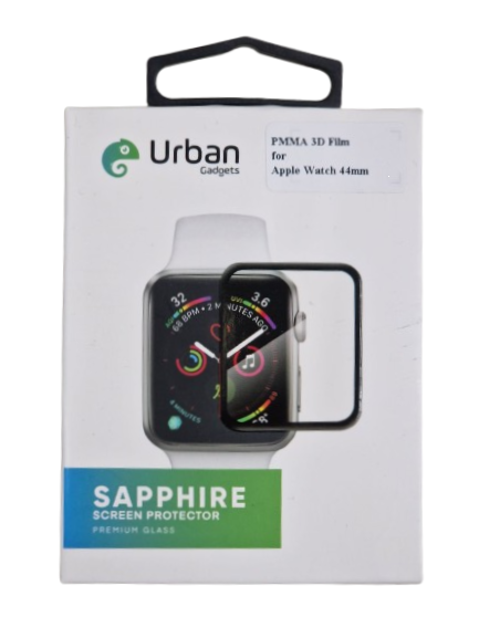Folie Sticla Ceas Urban Gadgets Sapphire 3D Full  pentru Apple Watch 44 mm Negru thumb