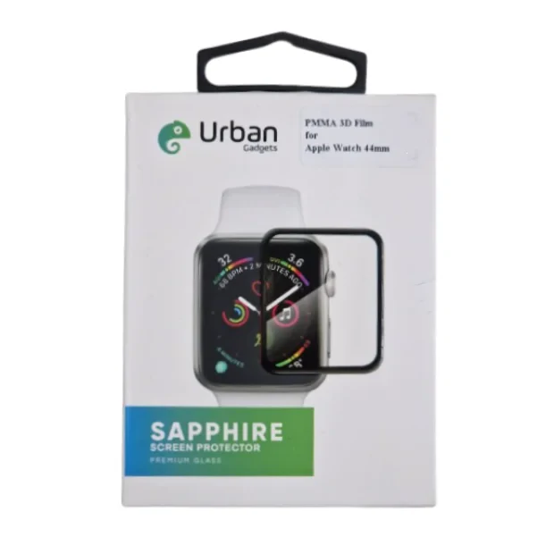 Folie Sticla Ceas Urban Gadgets Sapphire 3D Full  pentru Apple Watch 44 mm Negru