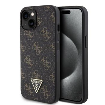 Husa Guess PU Leather 4G Triangle Metal Logo pentru iPhone 15 thumb