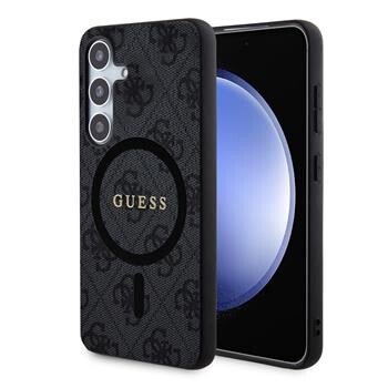 Husa Guess PU Leather 4G Colored Ring MagSafe pentru Samsung Galaxy S24 Black thumb