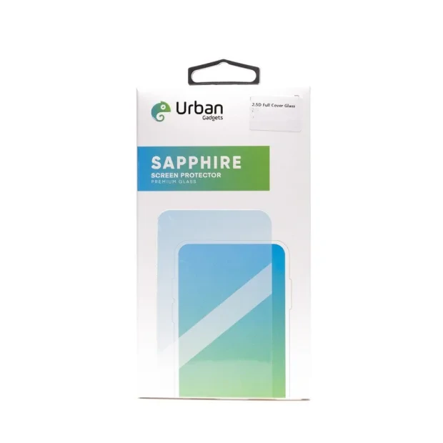 Folie Sticla Urban Gadgets Sapphire 2.5D Full pentru iPhone 13/13 Pro/14, Negru