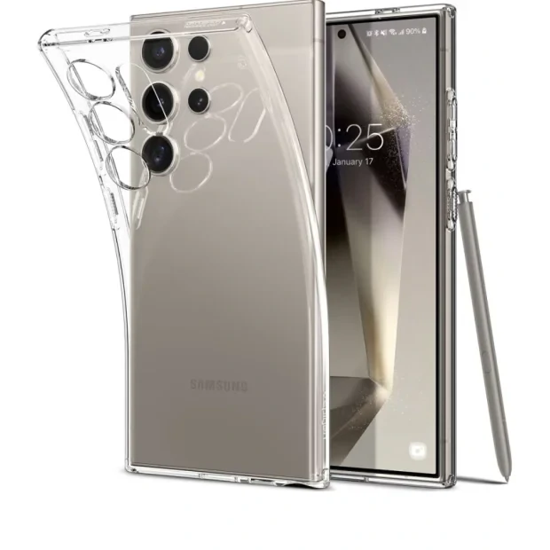 Husa Cover Spigen Liquid Crystal pentru Samsung Galaxy S24 Ultra, Transparent