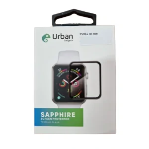 Folie sticla ceas Urban Gadgets Saphire 3D Full Glue pentru Apple Watch 44mm, Negru
