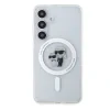 Husa cover Karl Lagerfeld IML Glitter Karl and Choupette MagSafe pentru Samsung Galaxy S24, Transparent