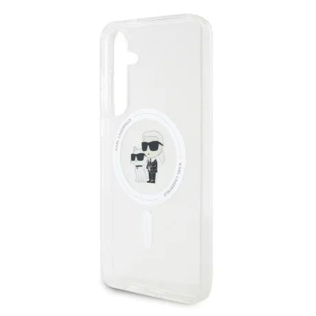 Husa Cover Karl Lagerfeld IML Karl and Choupette Magsafe pentru Samsung Galaxy S24 Plus, Transparent