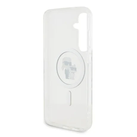 Husa Cover Karl Lagerfeld IML Karl and Choupette Magsafe pentru Samsung Galaxy S24 Plus, Transparent