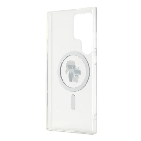 Husa Cover Karl Lagerfeld IML Karl and Choupette Magsafe pentru Samsung Galaxy S24 Ultra, Transparent