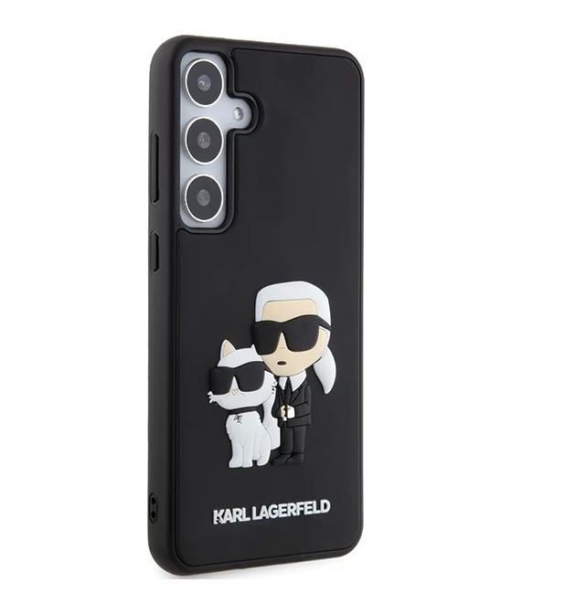 Husa cover Karl Lagerfeld silicone 3D Rubber Karl&Choupette pentru Samsung Galaxy S24 Plus Negru thumb