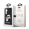 Husa Cover Karl Lagerfeld Silicone 3D Rubber Karl&amp;Choupette pentru Samsung Galaxy S24 Negru