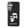 Husa cover Karl Lagerfeld silicone 3D Rubber Karl&amp;Choupette pentru Samsung Galaxy S24 Plus Negru