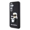 Husa Cover Karl Lagerfeld Silicone 3D Rubber Karl&amp;Choupette pentru Samsung Galaxy S24 Negru