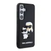 Husa Cover Karl Lagerfeld Silicone 3D Rubber Karl&amp;Choupette pentru Samsung Galaxy S24 Negru