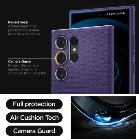 Husa Spigen Liquid Air pentru Samsung Galaxy S24 Ultra, Violet