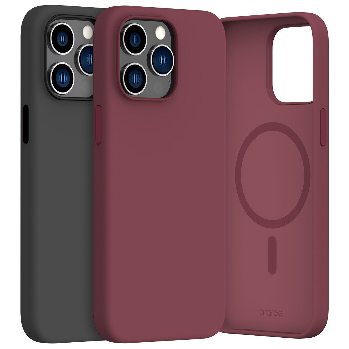 Husa Spate Araree Aero Typo Skin MagSafe pentru iPhone 15 Pro Max Red thumb