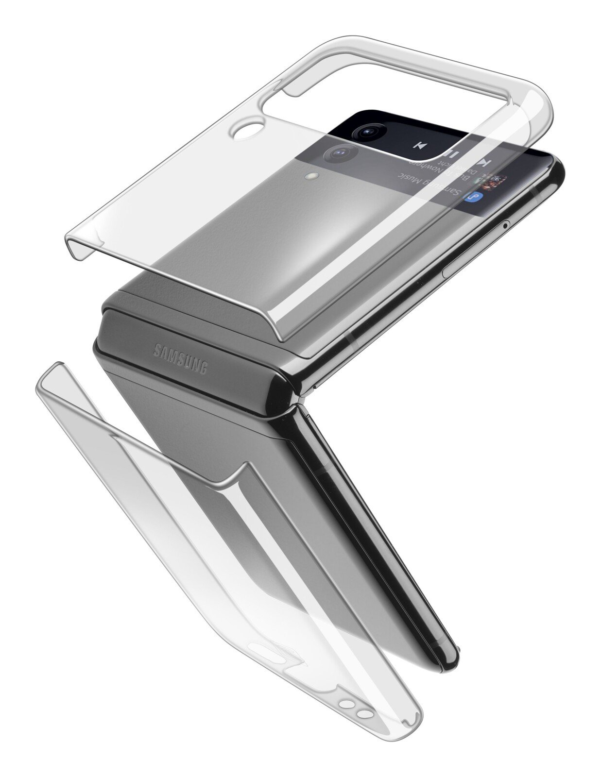 Husa Spate Cellularline Hard Clear pentru Samsung Galaxy Z Flip 5 Transparent thumb