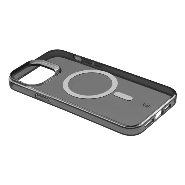 Husa Cover Cellularline Gloss MagSafe pentru iPhone 15 Pro, Negru