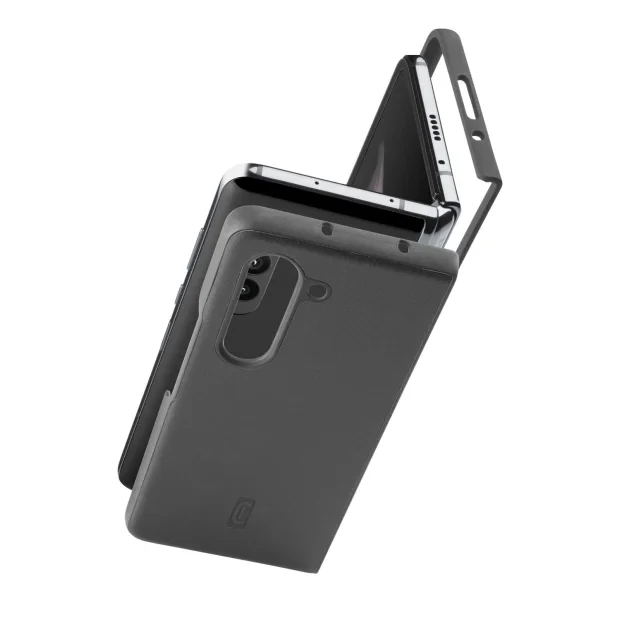 Husa Spate Cellularline Hard Fit Duo pentru Samsung Galaxy Z Fold 5, Negru