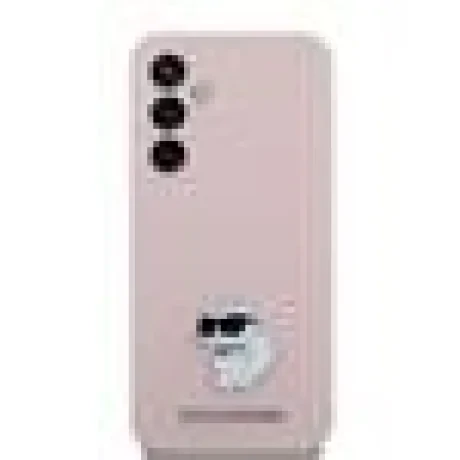 Husa Spate Karl Lagerfeld Liquid Silicone Metal Choupette pentru Samsung Galaxy S23 FE KLHCS23FESMHCNPP Roz