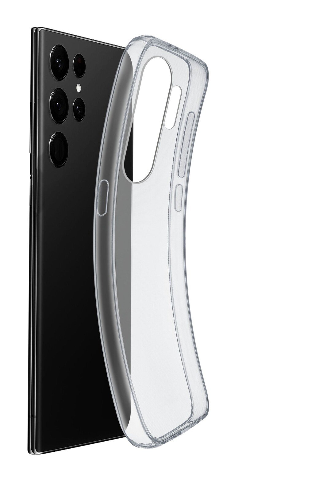 Husa Spate Cellularline Silicon Fine Soft pentru Samsung Galaxy S24 Ultra Transparent thumb