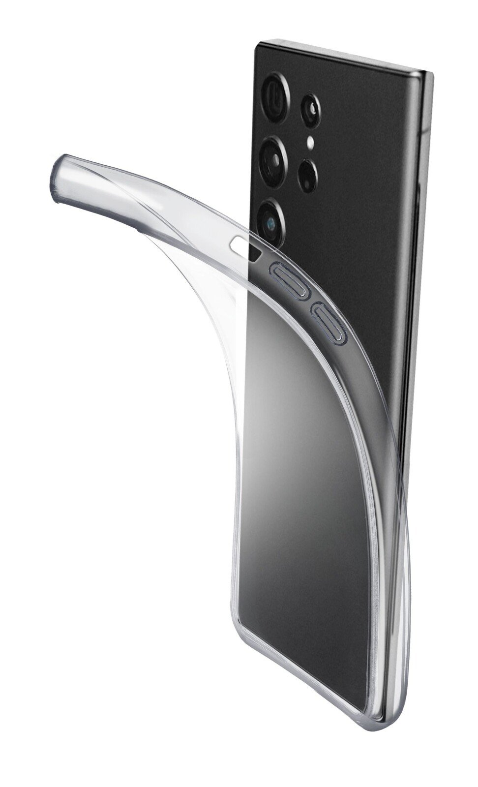 Husa Spate Cellularline Silicon Fine Soft pentru Samsung Galaxy S24 Ultra Transparent thumb