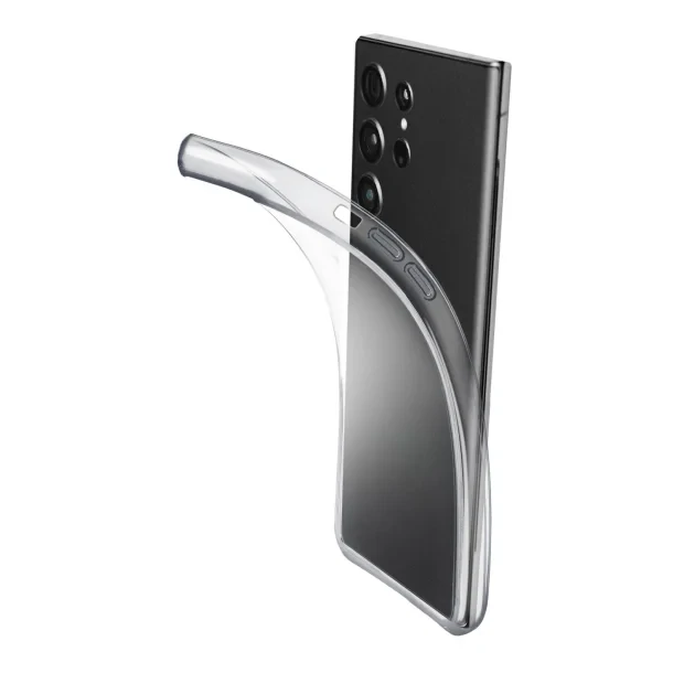 Husa Spate Cellularline Silicon Fine Soft pentru Samsung Galaxy S24 Ultra Transparent