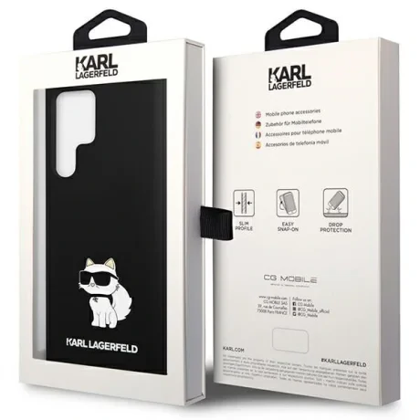 Husa Spate Karl Lagerfeld Silicone Choupette pentru Samsung Galaxy S24 Ultra Negru