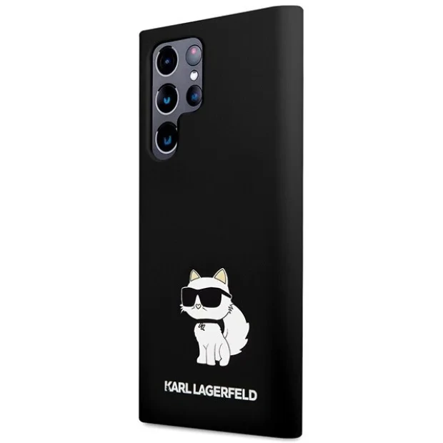Husa Spate Karl Lagerfeld Silicone Choupette pentru Samsung Galaxy S24 Ultra Negru