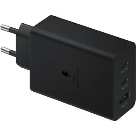 Incarcator Retea compatibil cu Samsung Trio USB-C/2xUSB-A EP-T6530NBEGEU 65W Negru